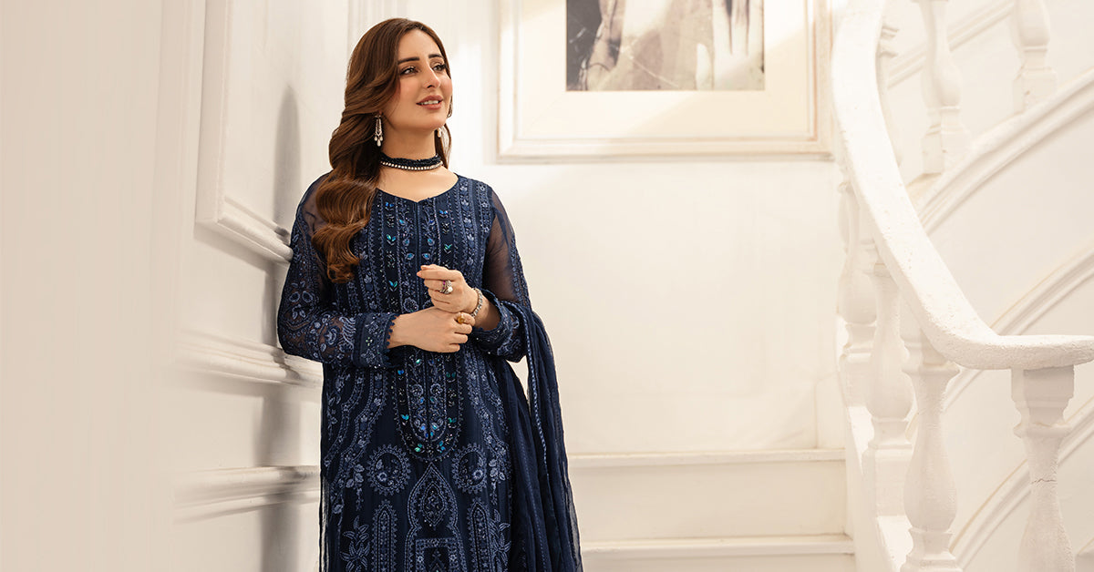 NF-1860 Maria B Luxury Embroidered Lawn 3PC