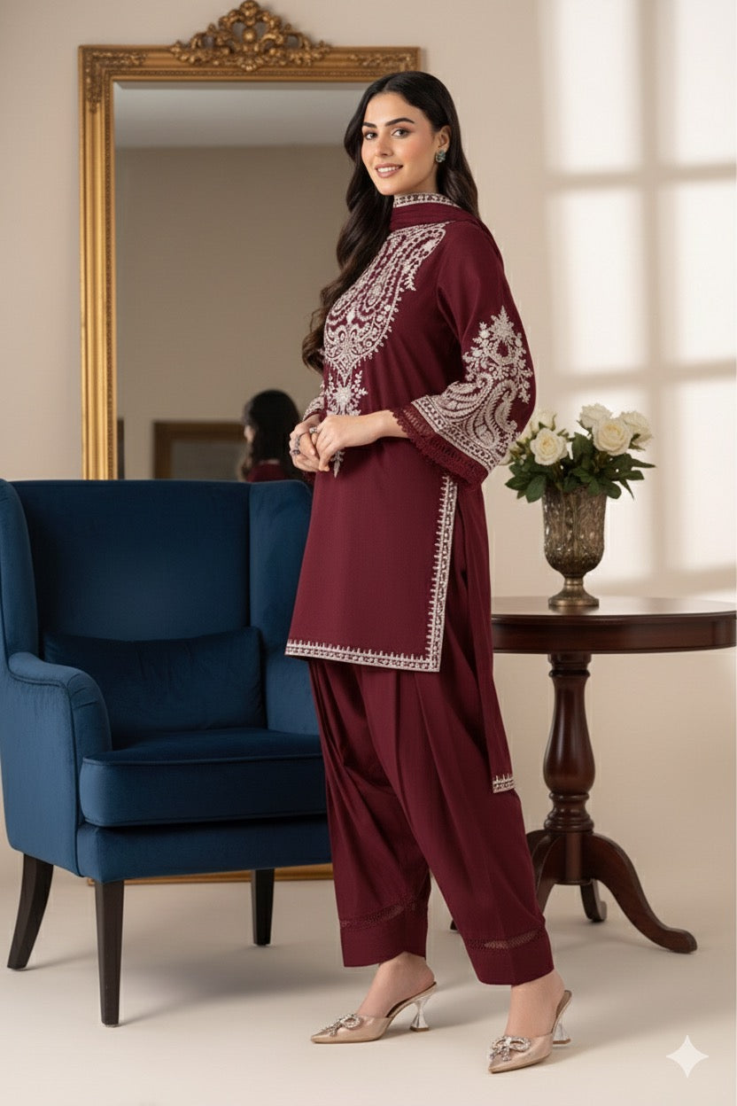 NF-525 Mbaiscs by Maria b Luxury Embroidered Danak 2pc