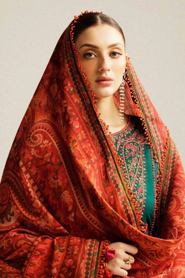 NF-726 Hussain Rehar Luxury Embroidered Danak-3PC