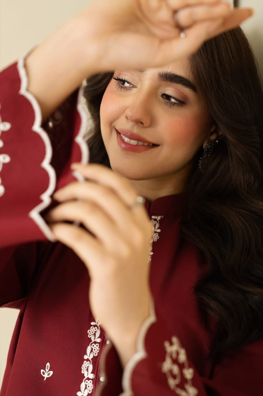 NF-581 Nimra Shah Luxury Embroidered Danak 2PC