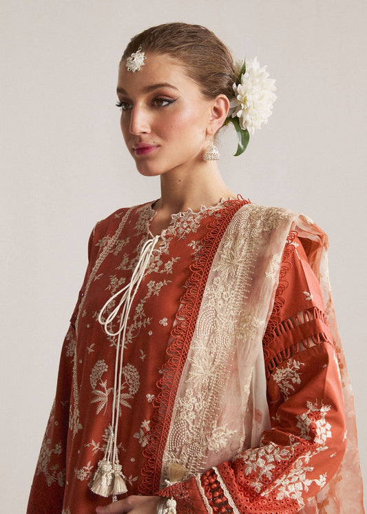 NF-833 Hussain Rehar Luxury Embroidered lawn 3PC