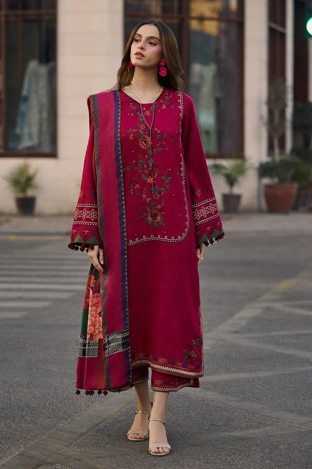 NF-727 Charizma Luxury Embroidered Lawn 3PC