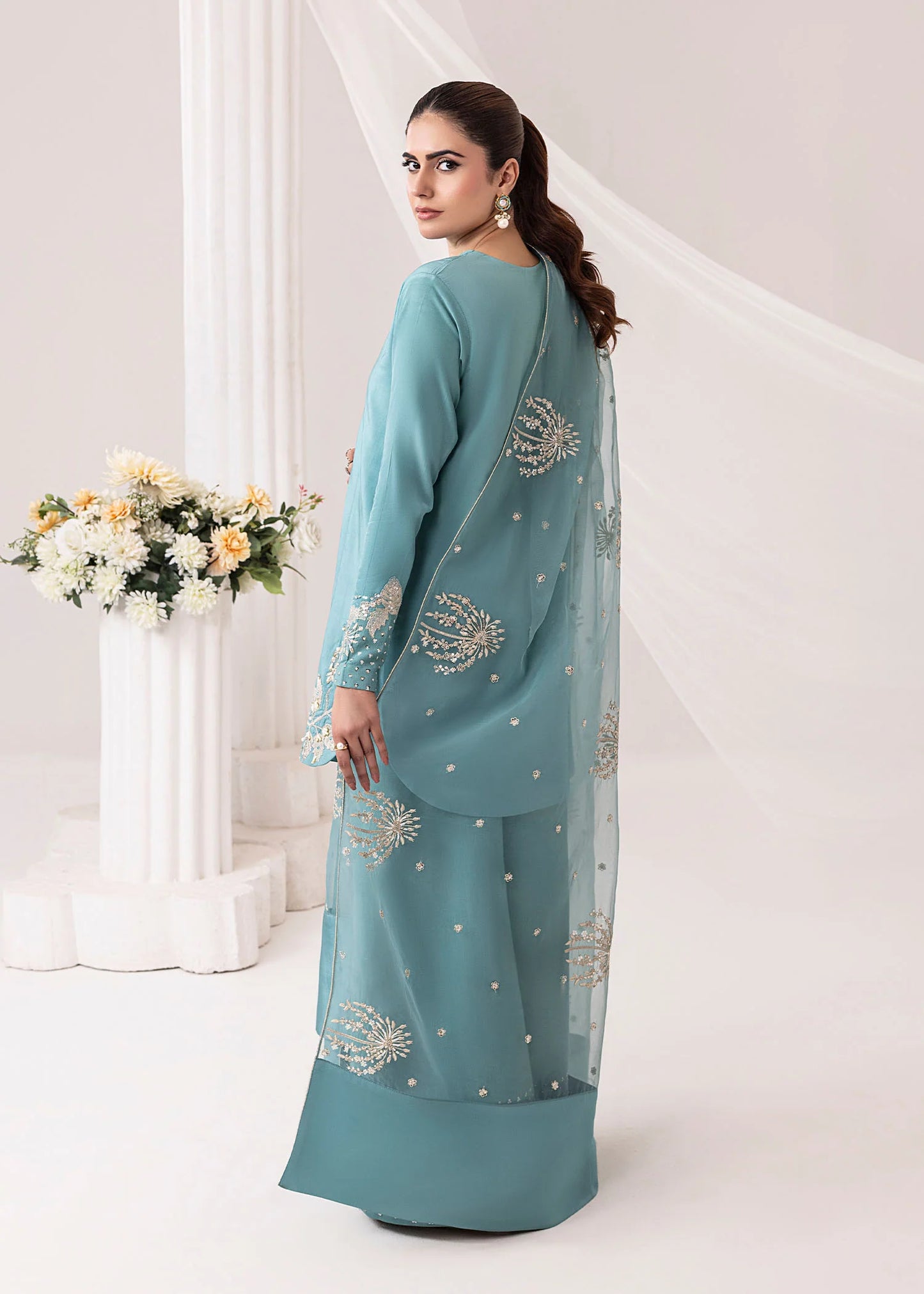 NF-845 Deepak Perwani Luxury Embroidered Lawn 3PC