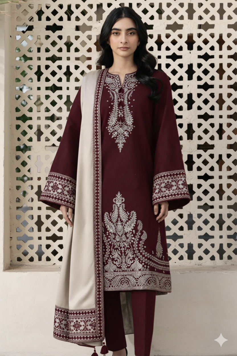 NF-312 Jazmin Embroidered Lawn 3PC