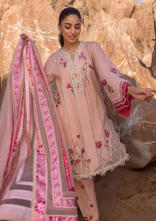 NF-266 Crimson Luxury Embroidered Danak Marina 3PC