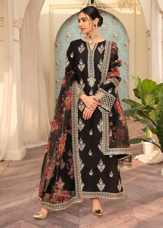 NF-1819 Nureh Luxury Embroidered with Ready to wear Dubata Lawn 3Pc