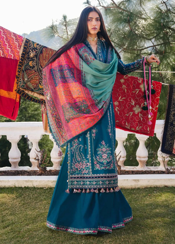 NF-121 hussain Rehar luxury Embroidered Danak 3PC