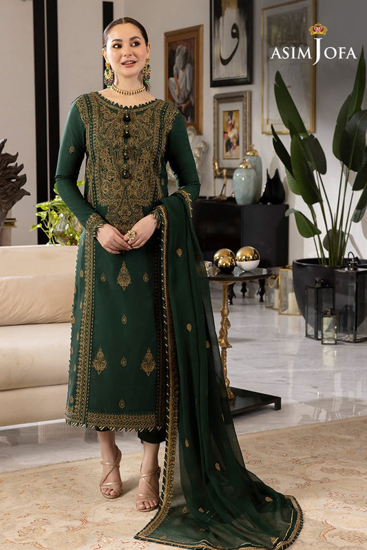 NF-9281 Asim jofa hit Code Embroidered Shawl 3PC