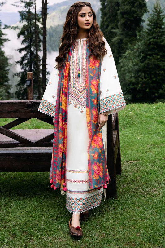 NF-310 Sapphire by Sajjal Luxury Embroidered Lawn 3PC