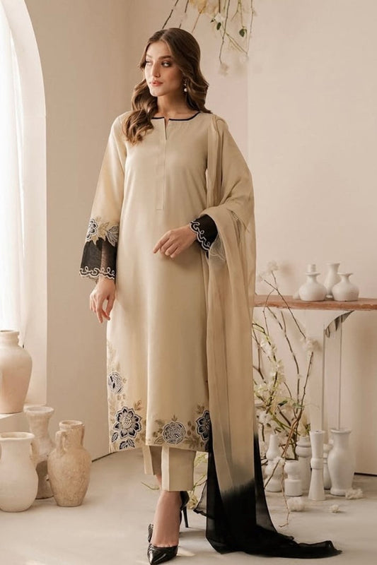 NF-625 Vintage Luxury Embroidered with Applic work sleeves 3PC