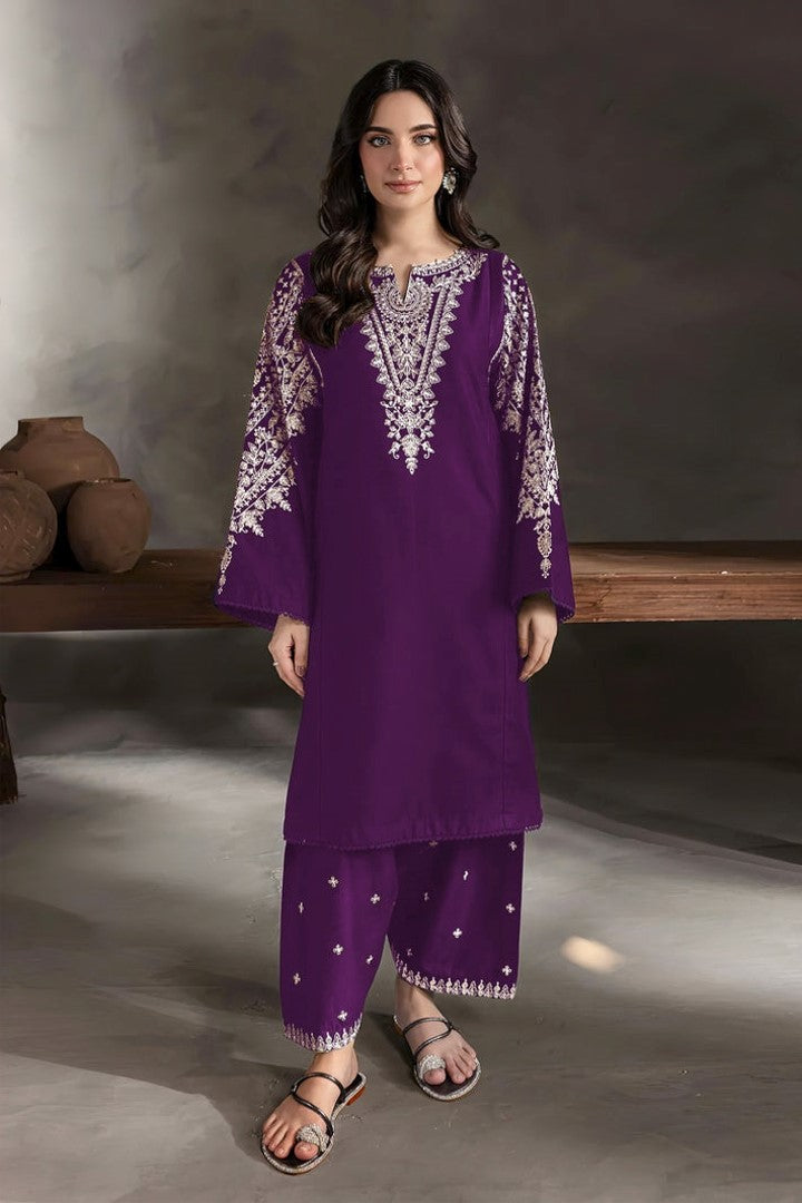 NF-751 Batik Partywear Danak Embroidered 2PC