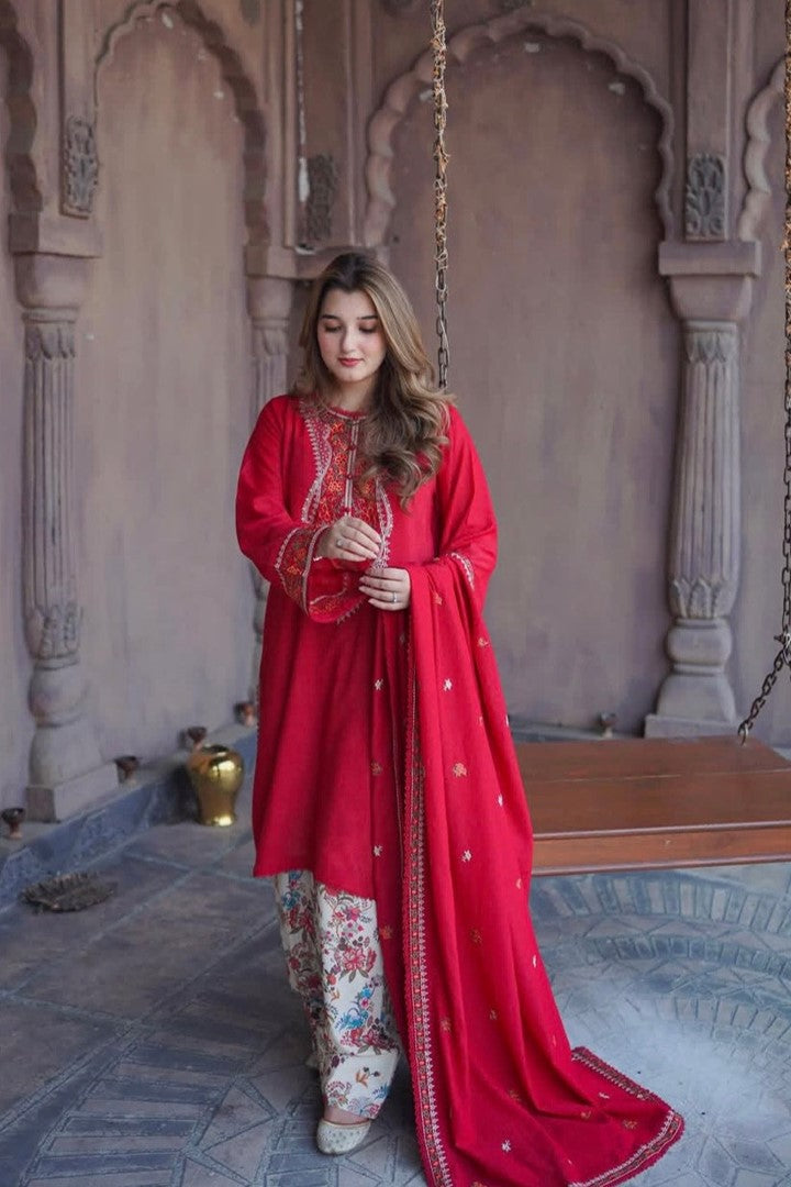 NF-756 Aneelas Winter Luxury Embroidered 3PC
