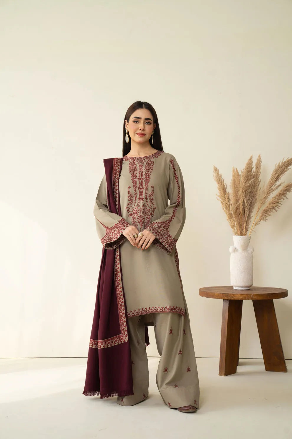 NF-313 Baroque Top Trending Embroidered Lawn 3PC