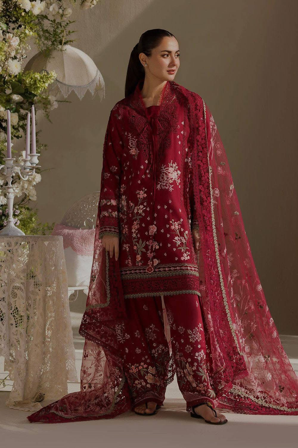 NF-828 Sobia Nazir Luxury Embroidered Lawn 3PC