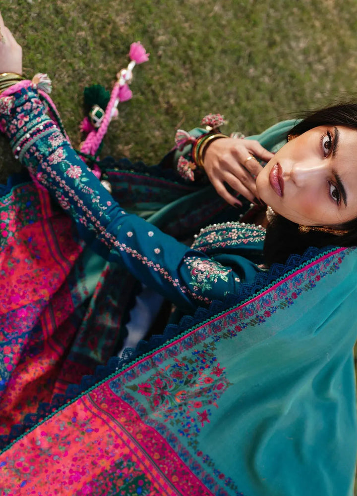 NF-121 hussain Rehar luxury Embroidered Danak 3PC