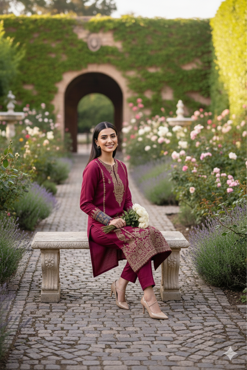 NF-837 Jazmin Luxury Khaddar Embroidered 2PC