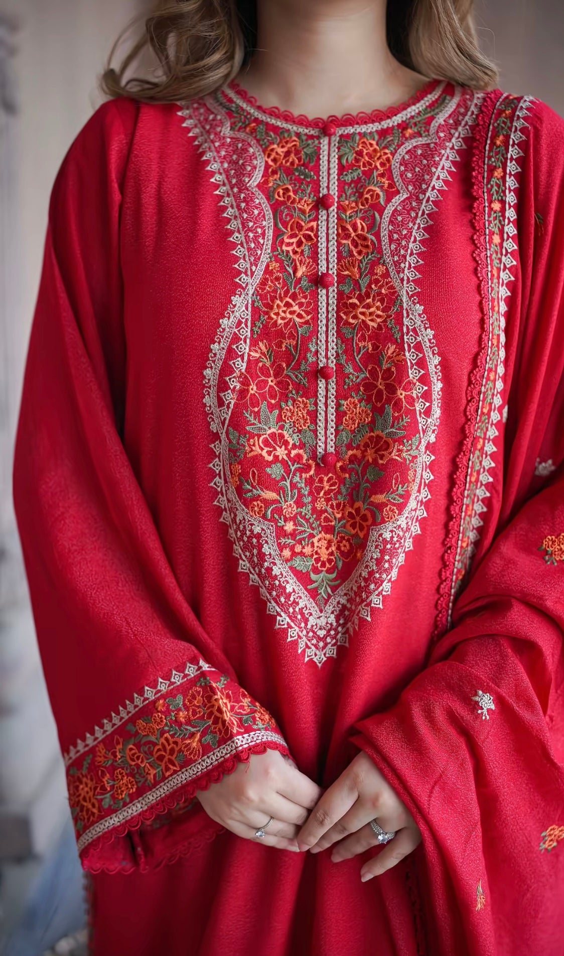 NF-756 Aneelas Winter Luxury Embroidered 3PC