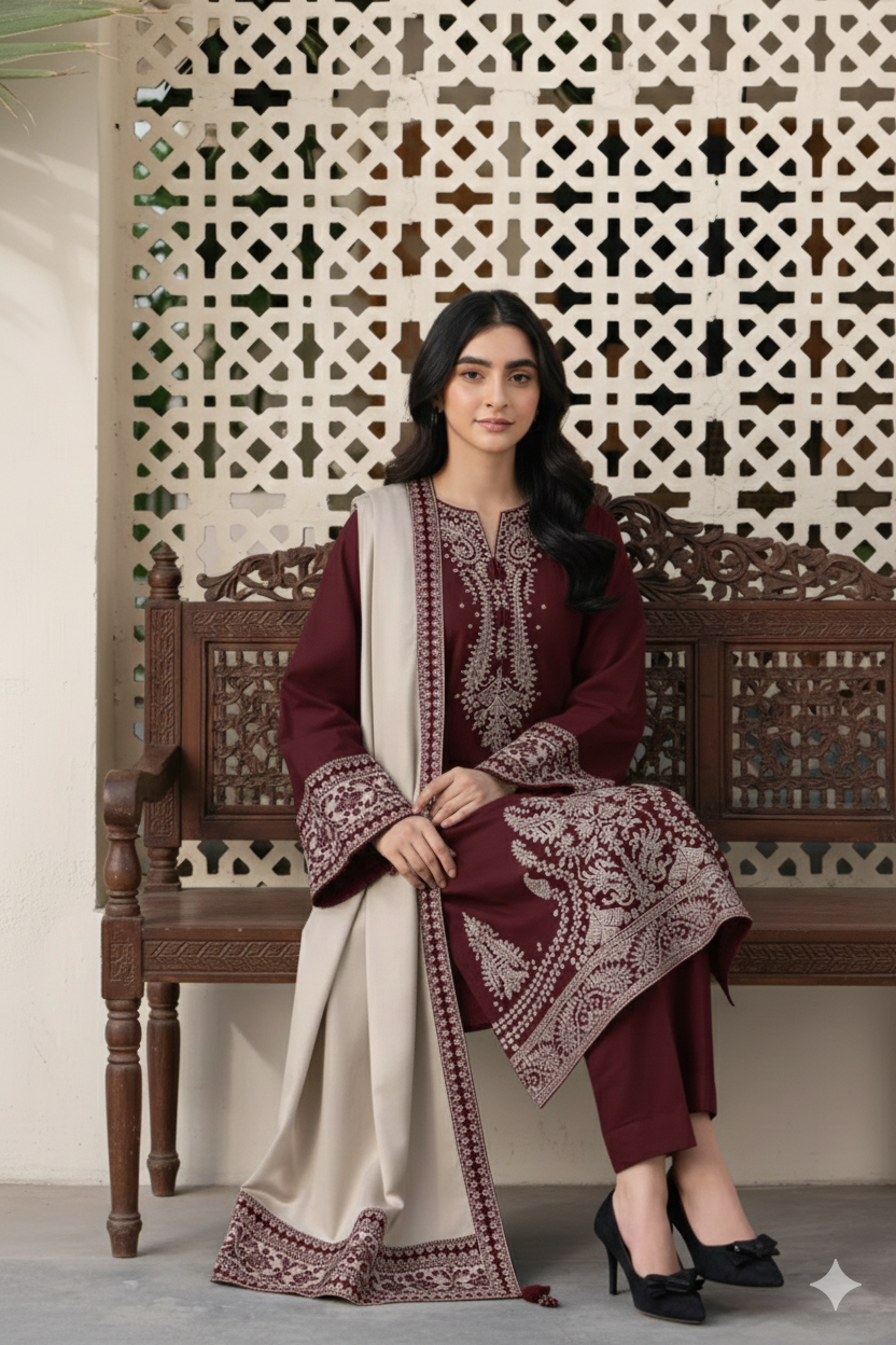 NF-312 Jazmin Embroidered Lawn 3PC