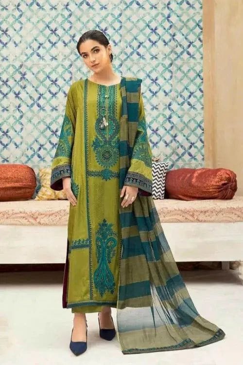 NF-1814 Maria B Luxury Embroidered lawn 3PC