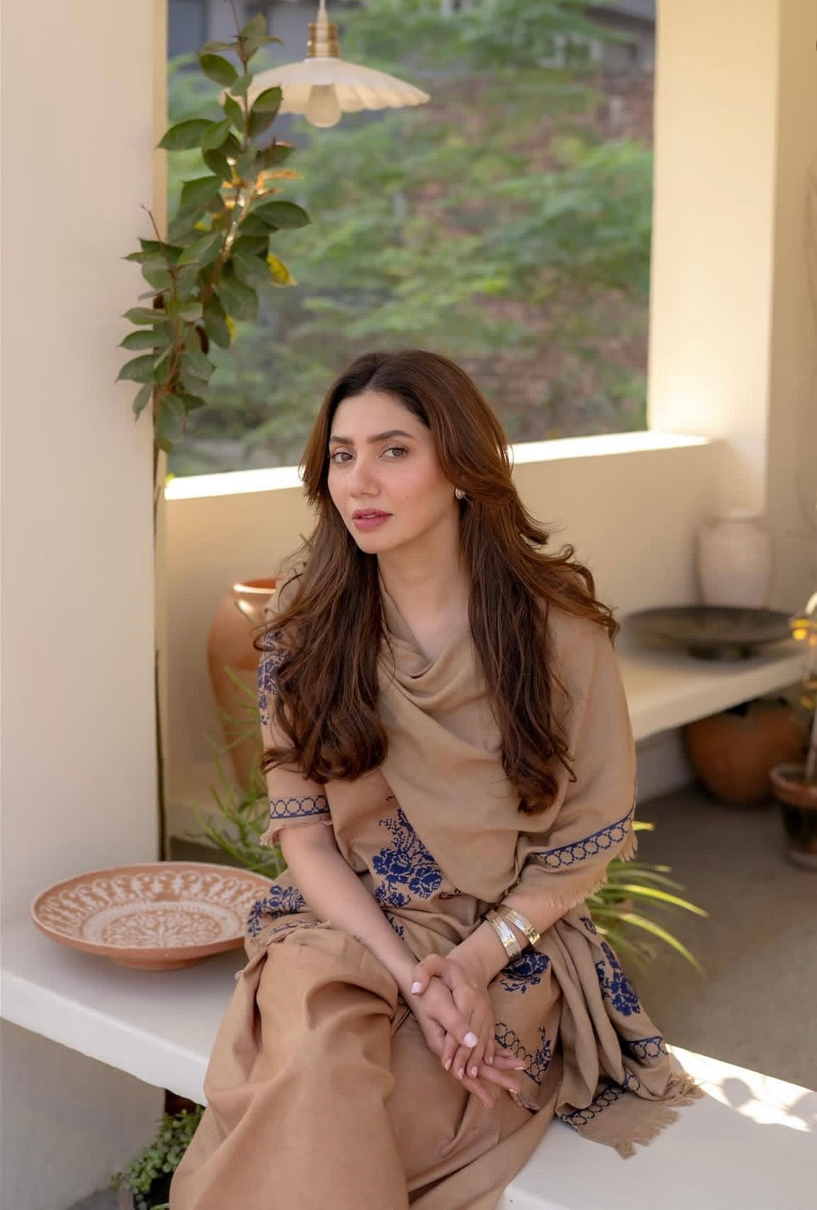 NF-798 Dyot by Mahira Khan Luxury Cross Stitch Marina 2PC