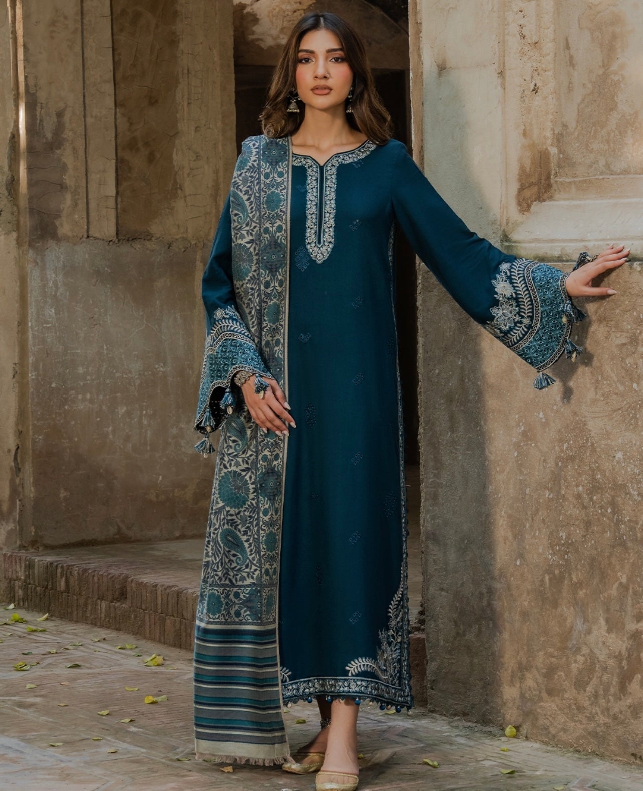 NF-8162 Izel Luxury Embroidered Winter Special-3PC