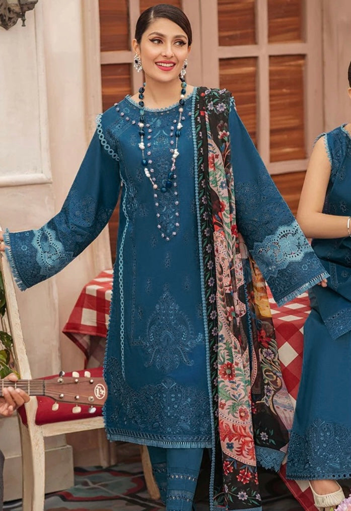 NF-320 Mushq Luxury Embroidered Lawn 3PC