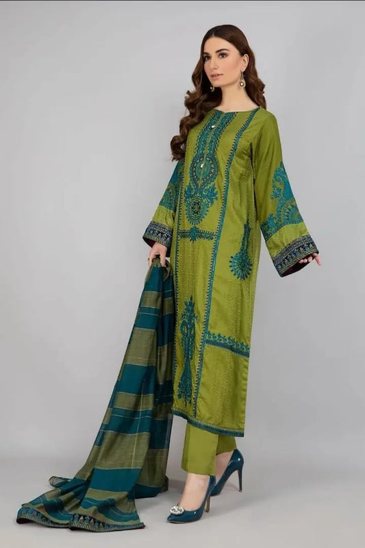 NF-1814 Maria B Luxury Embroidered lawn 3PC