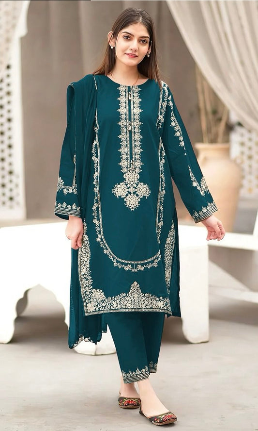 NF-304 Umza Luxury Embroidered Lawn 2PC