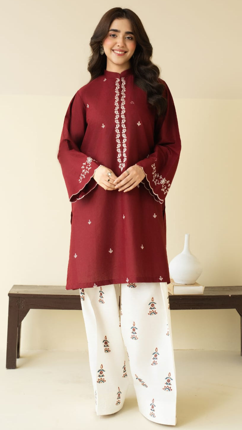 NF-581 Nimra Shah Luxury Embroidered Danak 2PC