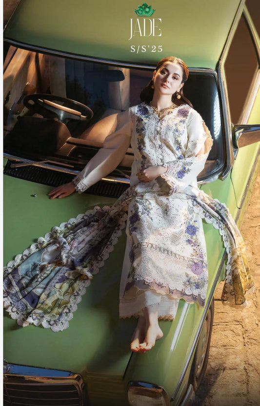 NF-802 Jade by Hania Chickenkari Special Lawn 3PC