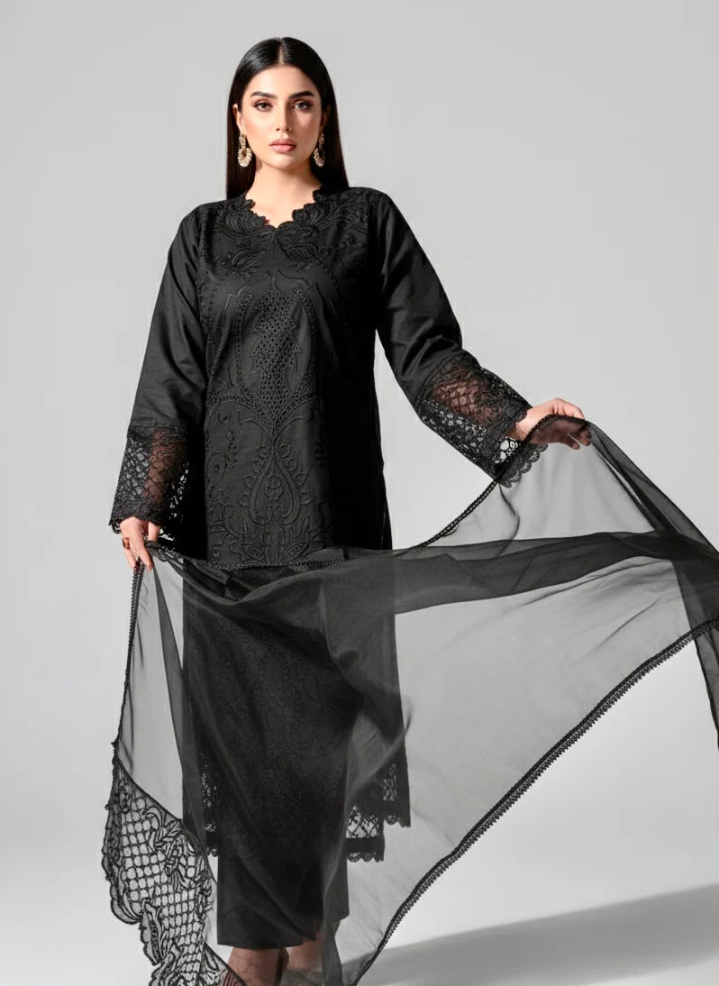 NF-7161 Maria B Luxury Embroidered Lawn 3PC