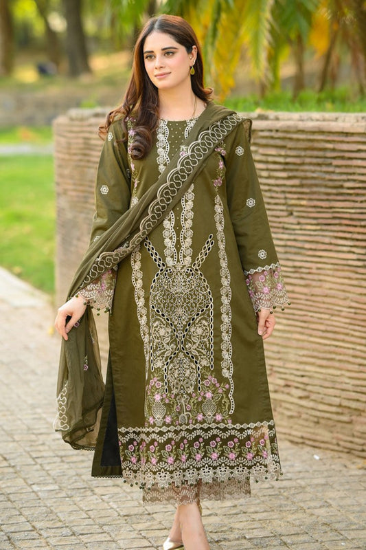 NF-6116 Mushq Luxury Embroidered Lawn 3PC