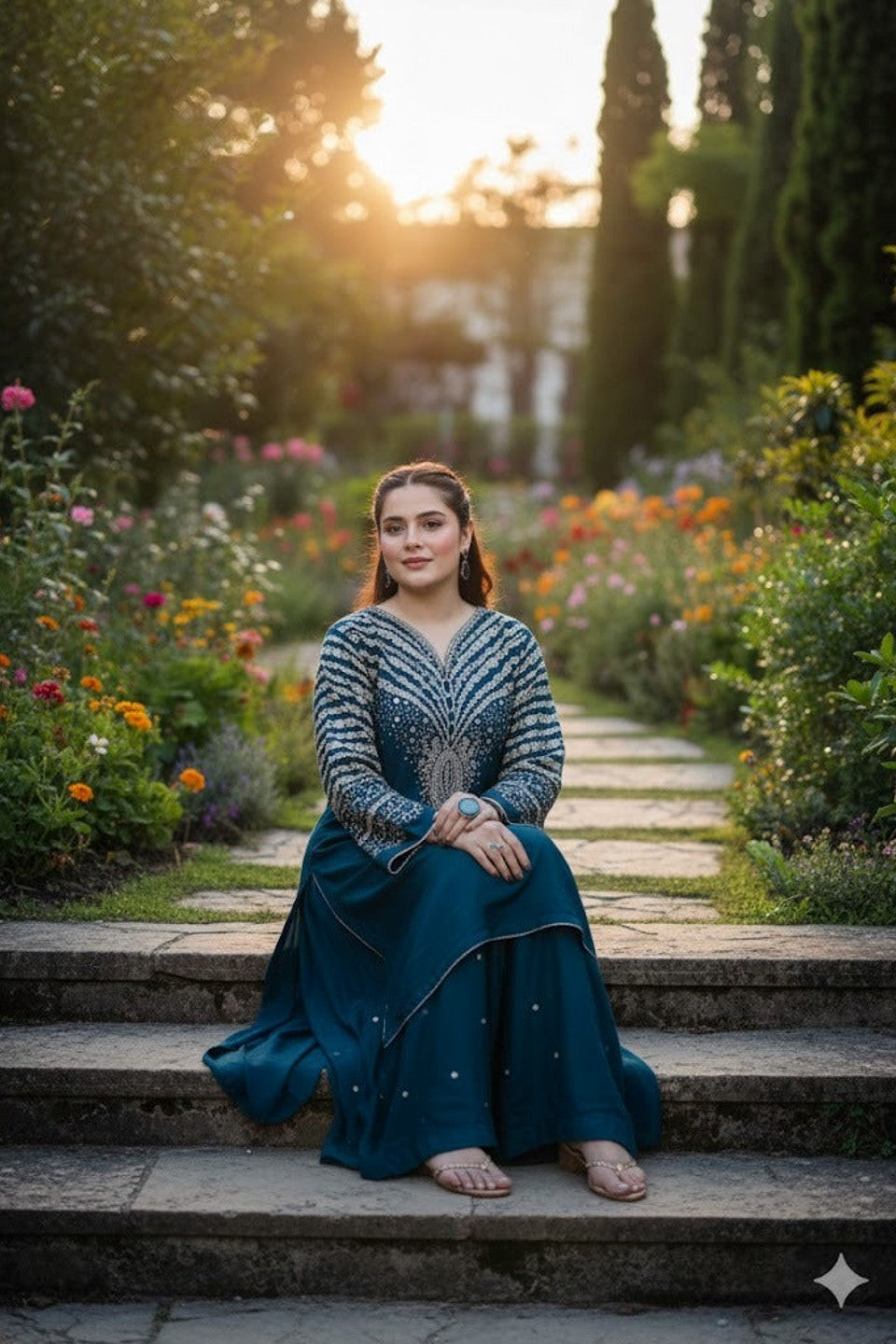 NF-4118 Uzwa Zia Luxury Embroidered Lawn 3PC