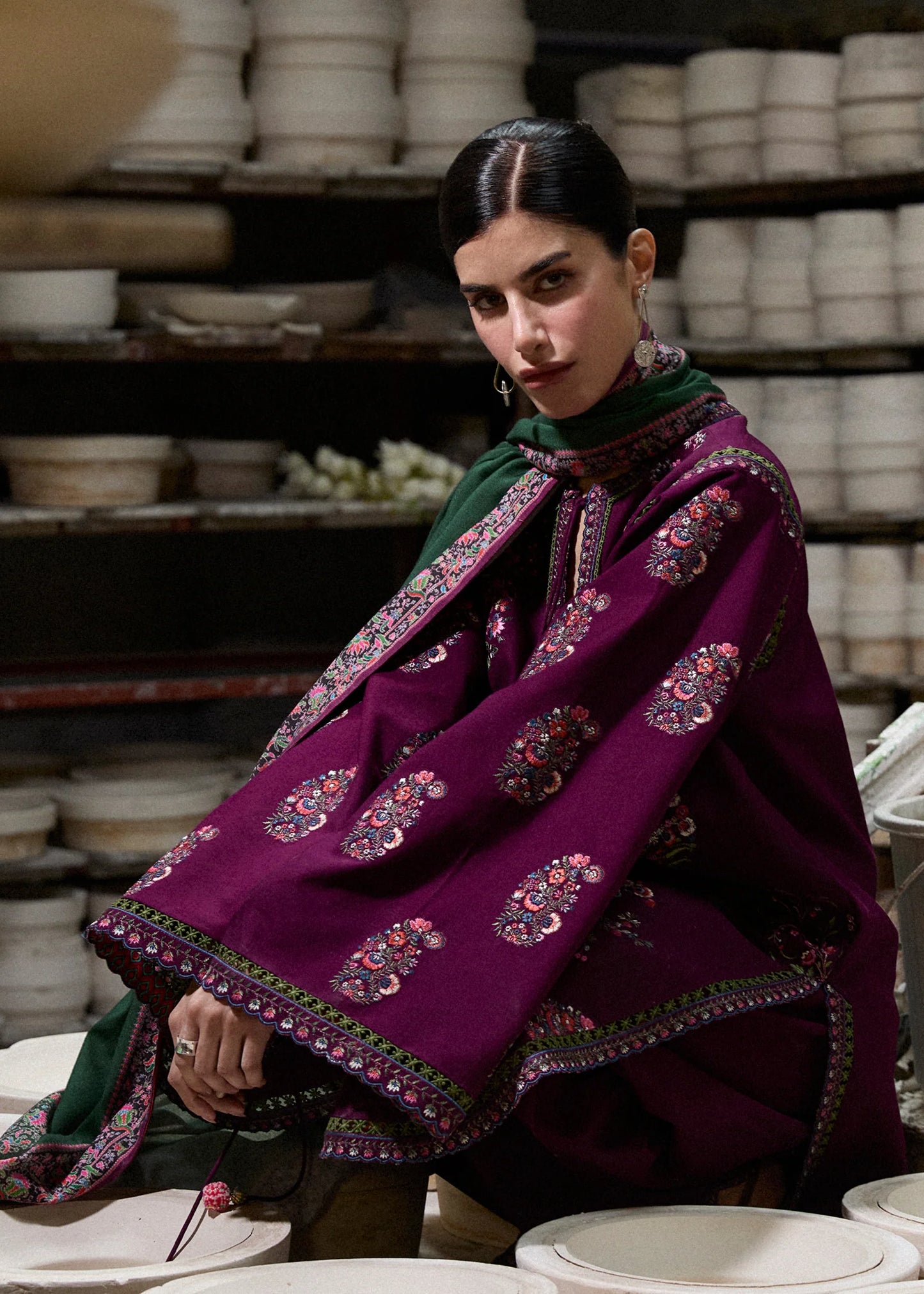 NF.1821 Hussain Rehar Luxury Embroidered Lawn 3PC